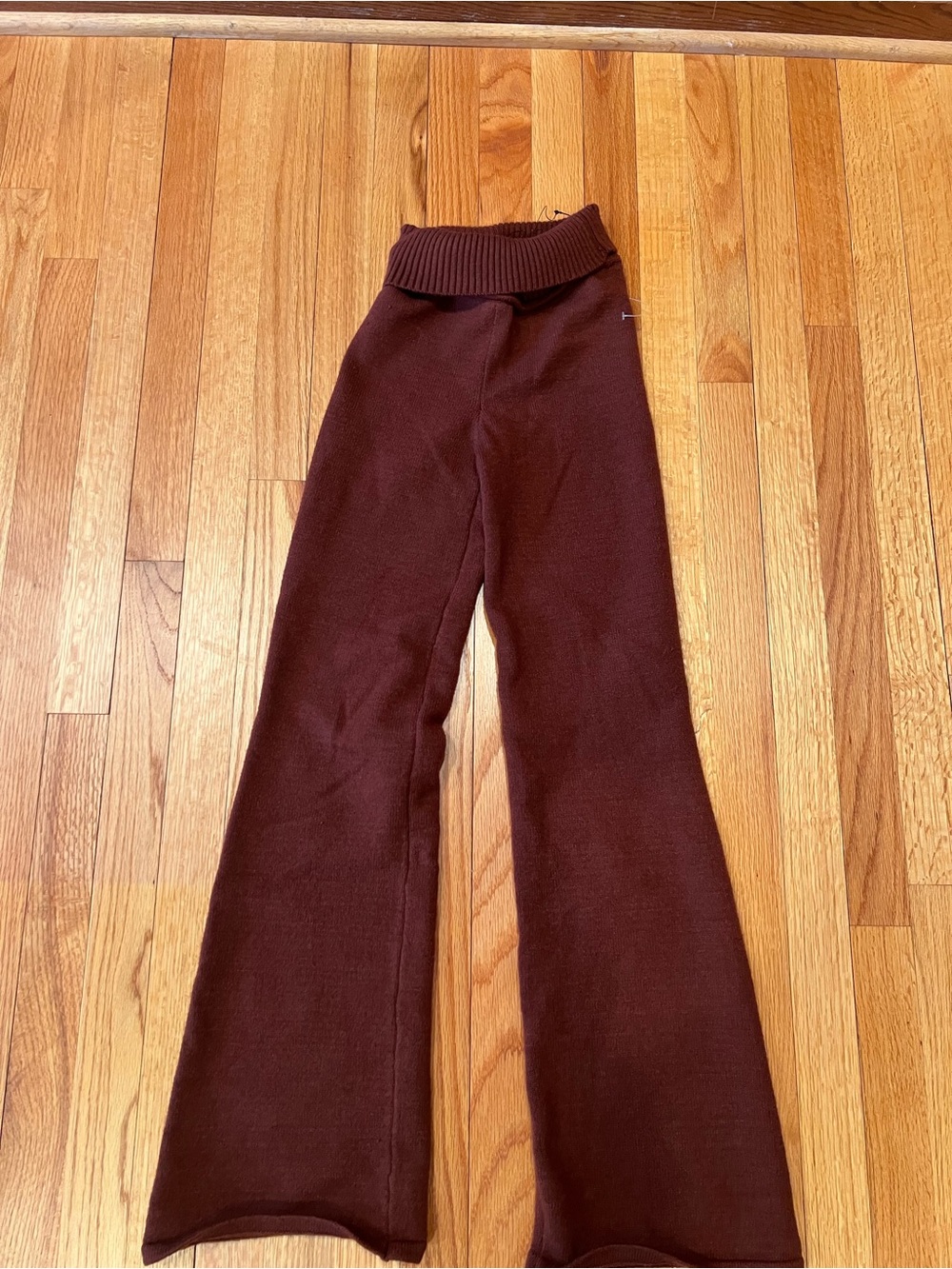 Sincerely Jules women Wide-Leg Knit Joggers in Deep Brown